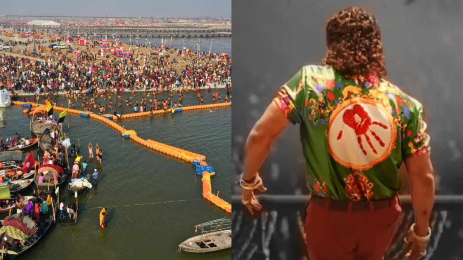 Fan Dazzles in Pushpa raj Outfit at Maha Kumbh Mela 2025